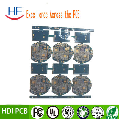 8 Lapisan HDI PCB Fabrication Circuit Board Hijau Untuk Amplifier